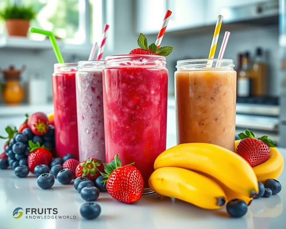 Frozen fruit smoothies